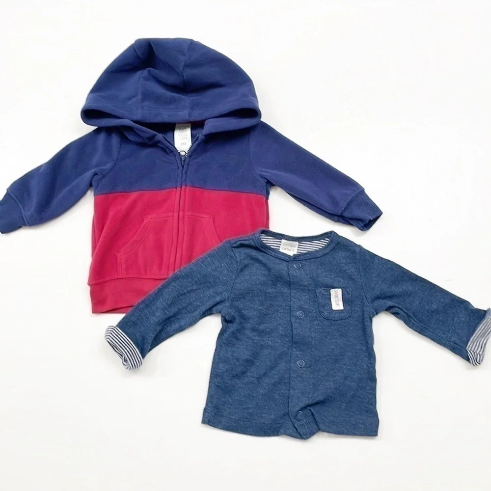 Carter's baby boys handsome sweater and color block jacket set
